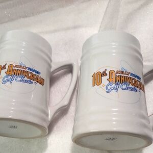 White Ceramic Mugs with Colorful Logo and Sturdy Handles (NEW)